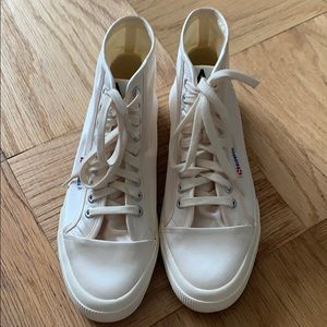 NWOT Superga x Alexa Chung High Top Satin Sneaker